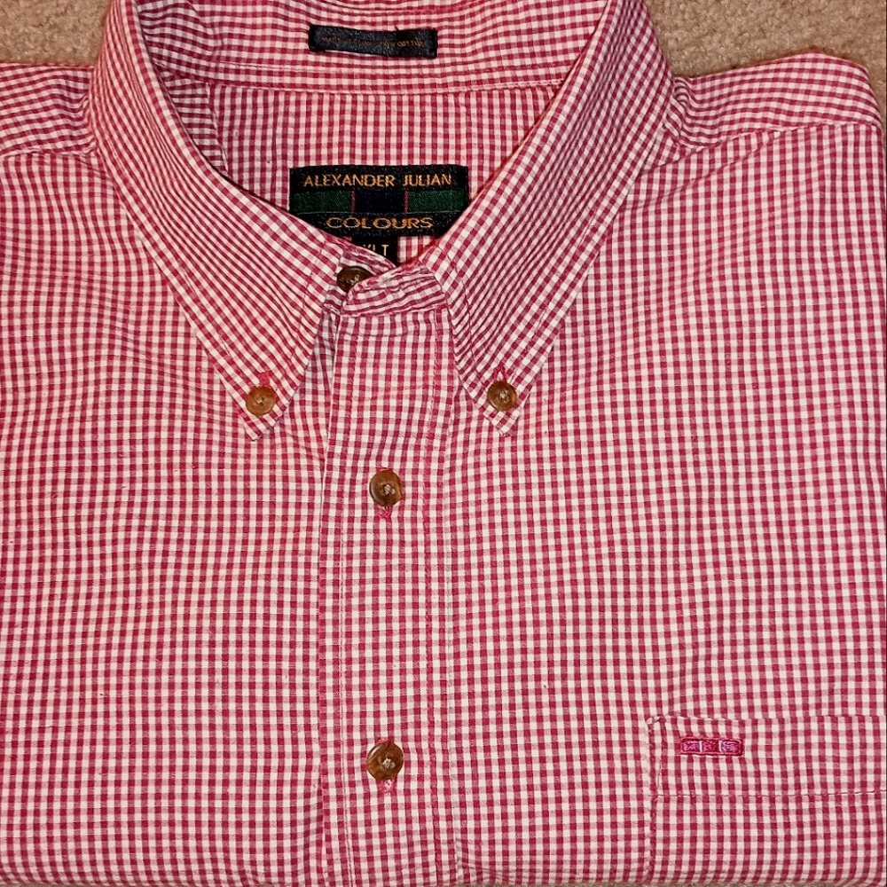 Vintage Alexander Julian Colours Preppy Western Rodeo Work Shirt